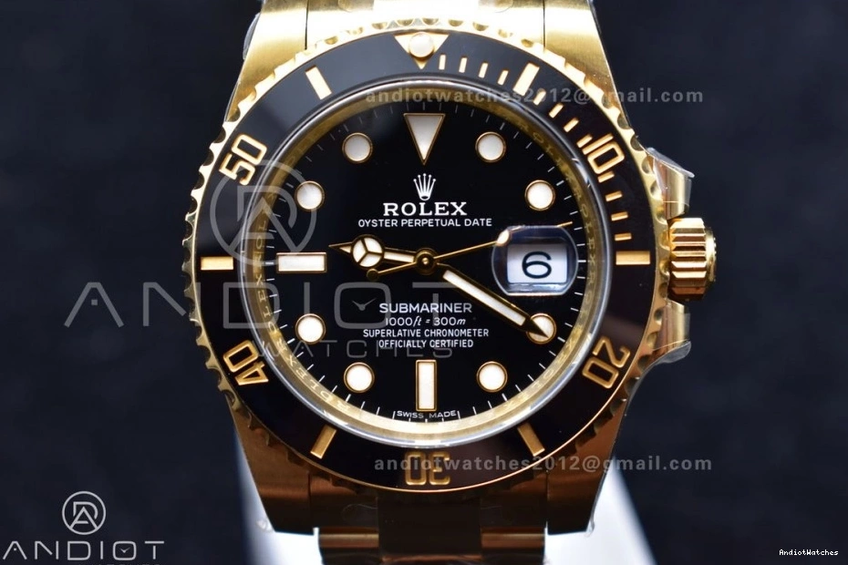 Best Ceramic Clean 1:1 Plated YG VR LN Black Steel UrbanStyle Submariner 465 Edition 116618 904L 0726